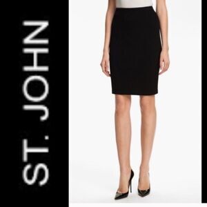 ST. JOHN EVENING BLACK KNIT SKIRT SIZE 10